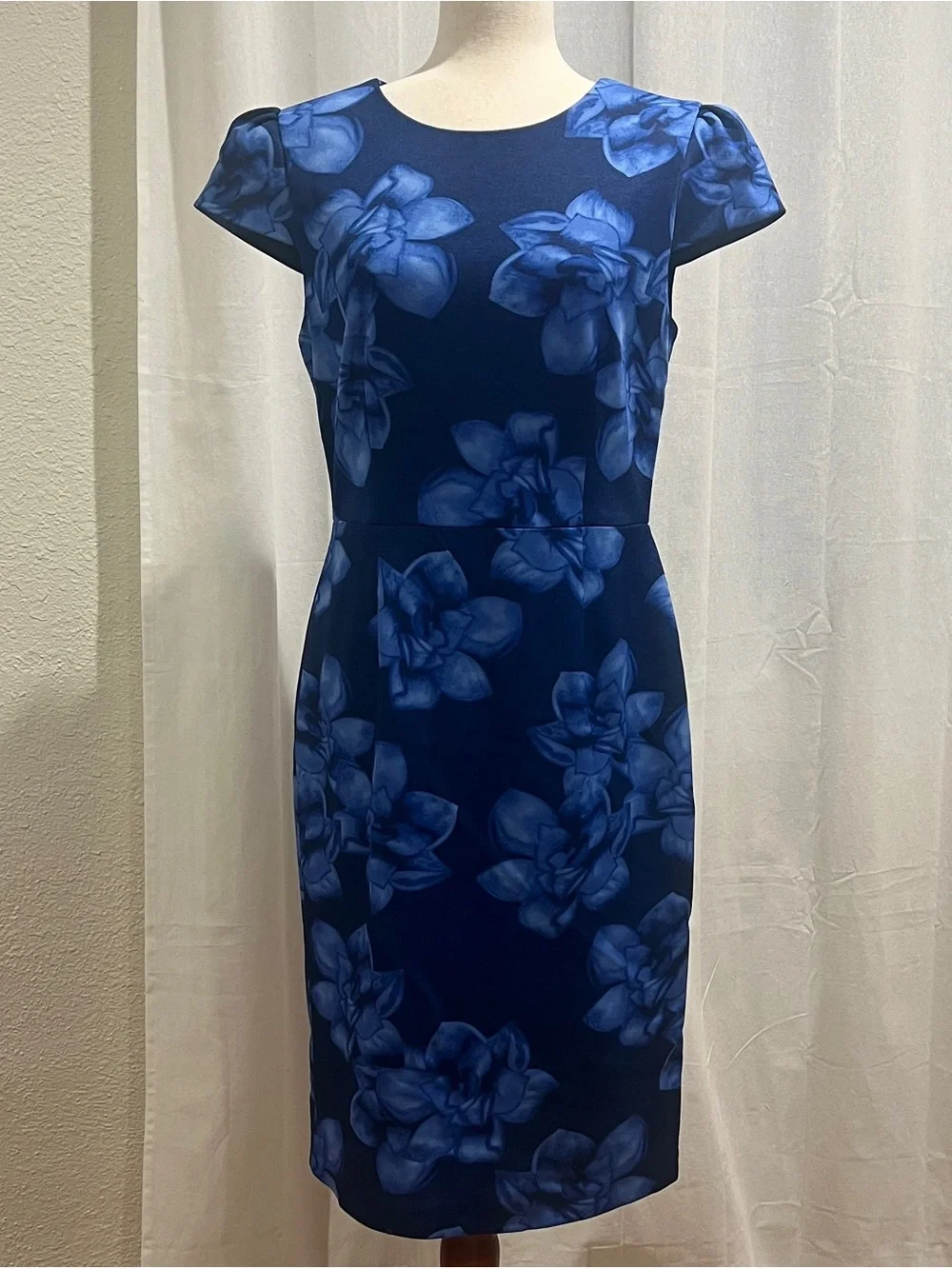 betsey johnson blue floral dress Y2K Betsey Johnson Dress: Blue Floral Lace Corset Top, A-line Skirt